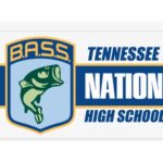 Tennessee BASS Nation High School Tournament logo with a bass fish and white and blue lettering