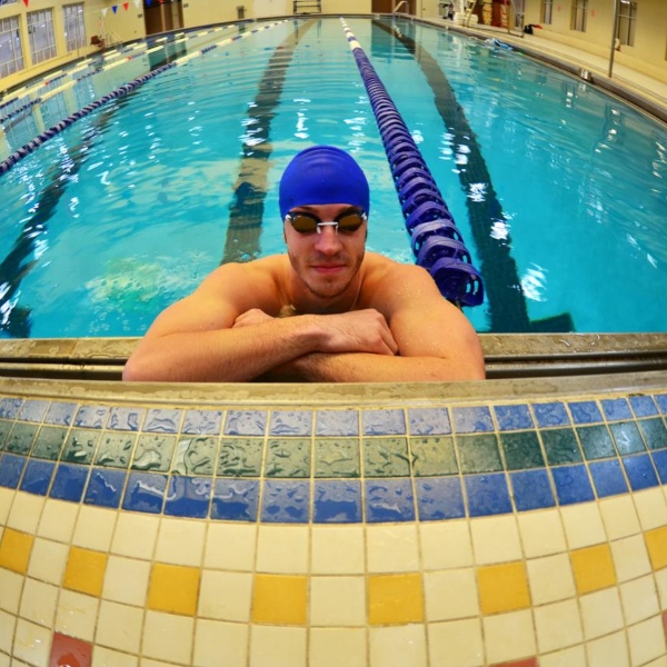 swimmer in the pool at Carson Newman University Maddox Student Activity Center