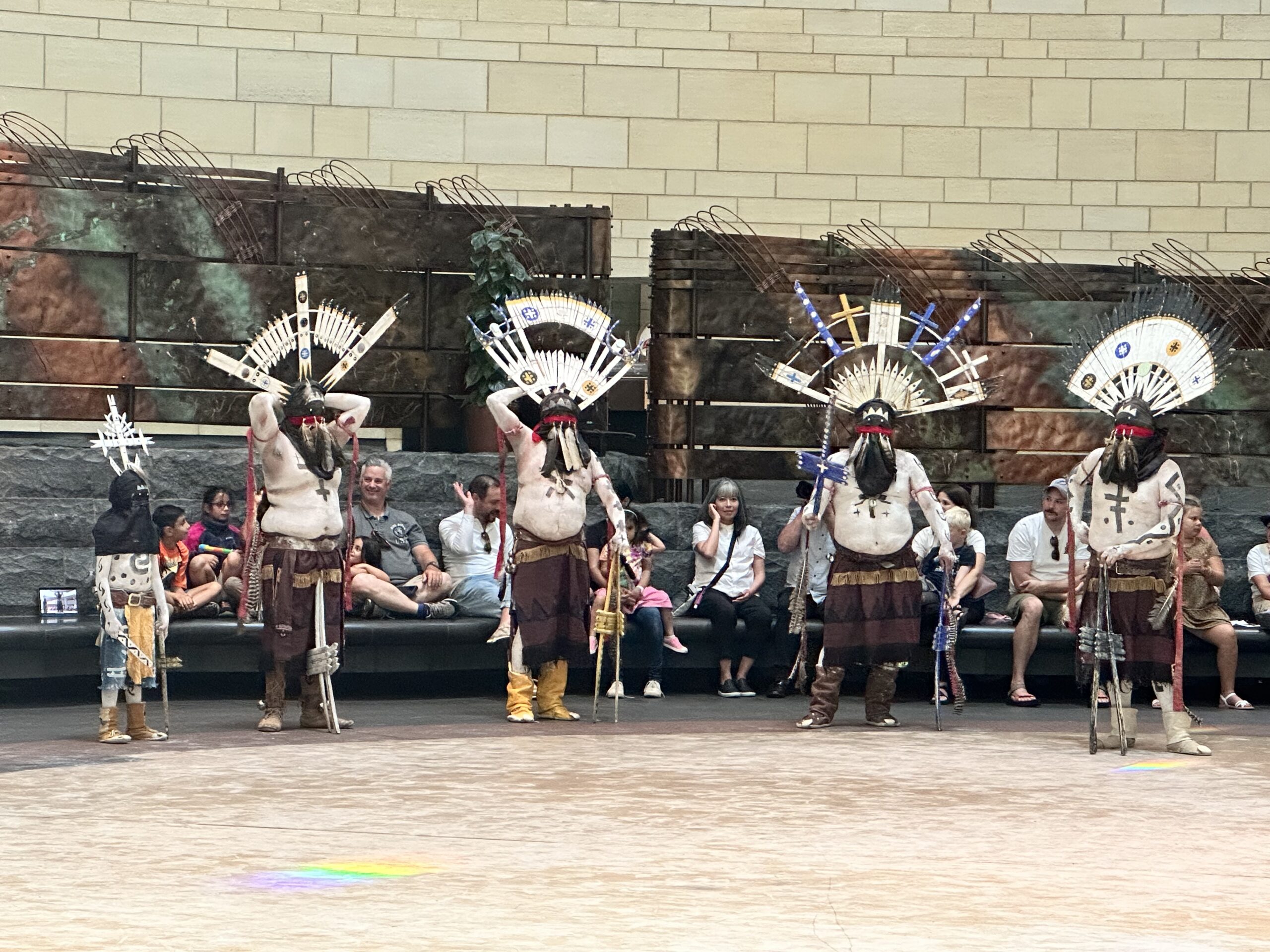Group of Apache White Crown Dancers Performing